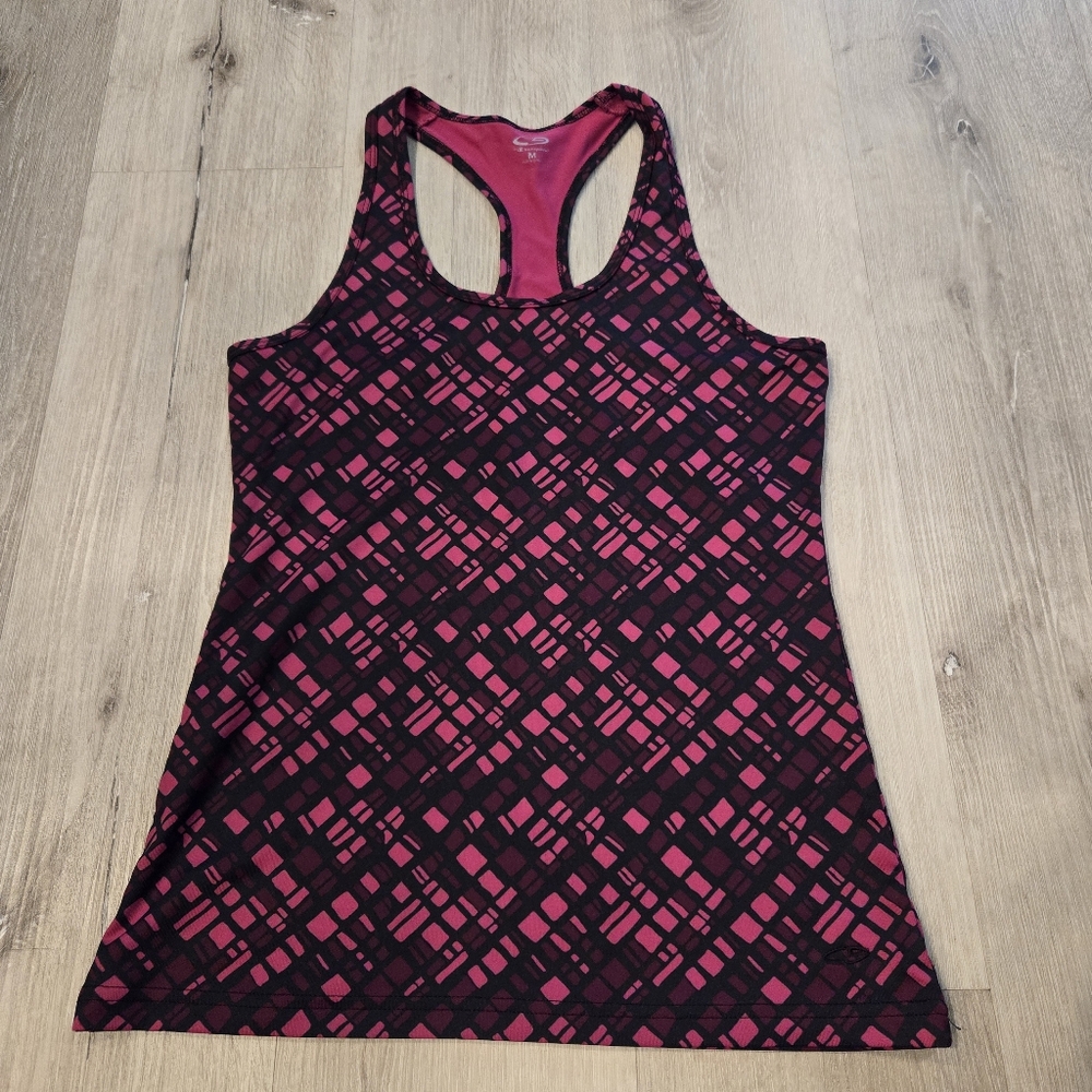 C9 by Champion Racerback Pink Black Active Tank Top Size Medium